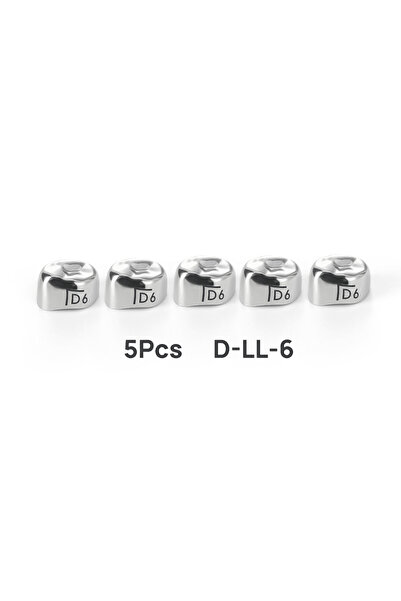 Choice43 D-LL-6 5 قطع تيجان أسنان، تيجان معدنية جاهزة، تيجان مؤقتة من الفولاذ...