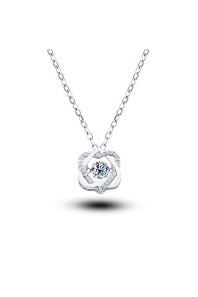 Choice 5mm white Moissanite Necklace For Women 100% Sterling S925 Silver With...