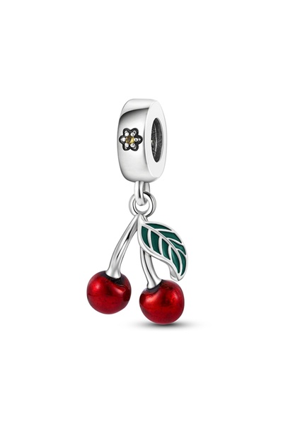 Choice KTC332 Charms Original 925 Sterling Silver Charm Bead Pendant Cherry S...