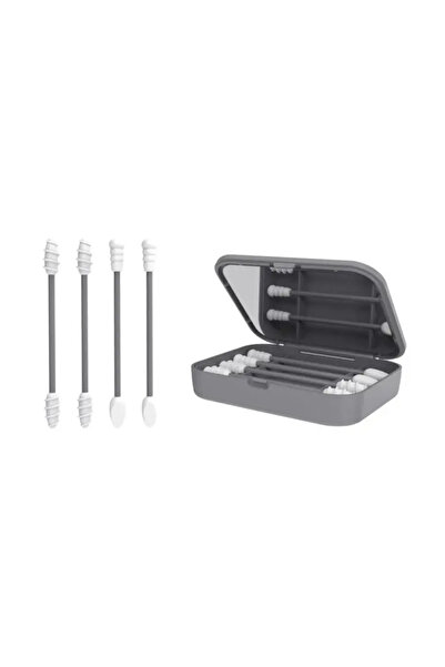 choice2 4PCS Gray 2-4Pcs Reusable Swabs Ear Cleaning Stick for Makeup Applica...