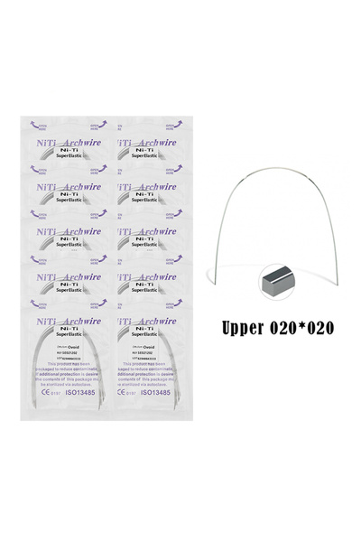 Choice33 020X020 علوي 100 قطعة = 10 قطع أسلاك تقويم أسنان فائقة المرونة من ال...
