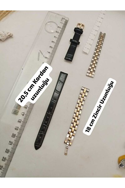 Brality 12 mm Uyumlu Kol Saati Kordonu , SİYAH Renk Kroko Desenli Model , GOL...