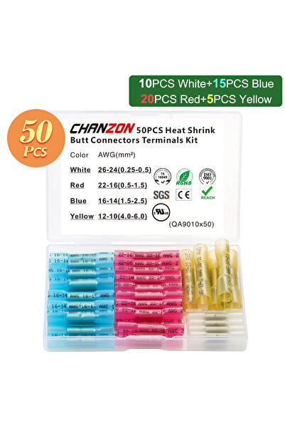 Choice1 طقم 50 قطعة، 20/50/100 قطعة، طقم أطراف أسلاك قابلة للانكماش الحراري، ...