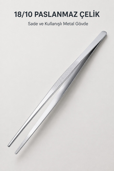 Factorial 30cm Profesyonel Şef Et Pişirme Çelik Maşa Cımbızı 30 Cm Fonksiyonel Tasarım Sağlam ve Dayanıklı