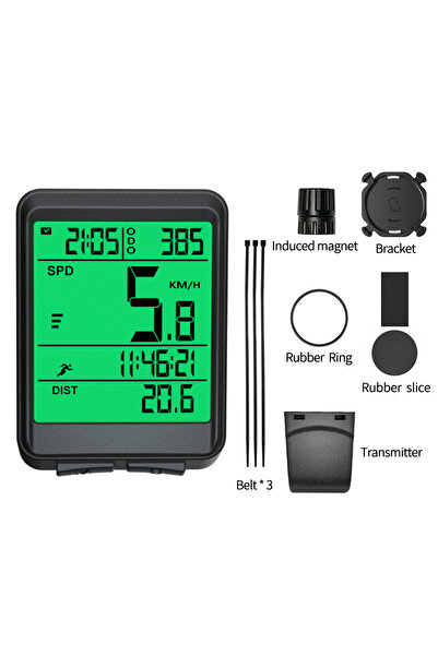 Choice BKV-1517-A Wireless Bicycle Computer with Auto Backlight Stand Waterpr...