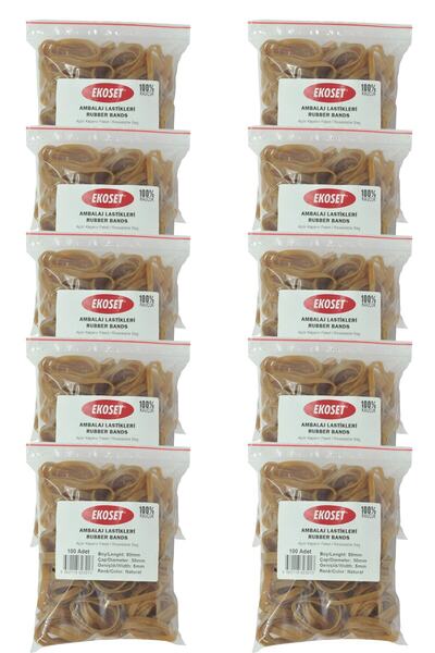 ekoset Geniş Kauçuk Paket Ambalaj Kasa Lastiği 50x5mm 1.000 Adet