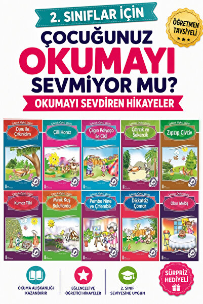 Ata Yayıncılık 2.Sınıf Okumayı Sevdiren 10 lu Hikaye Seti 20 (32 sayfa)