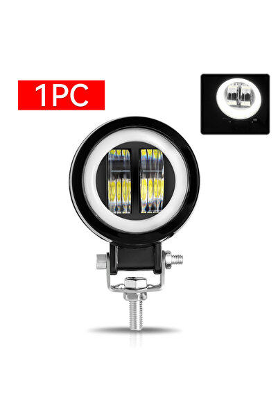 choice2 1x ROUND WHITE 3INCH 20W Motorcycle LED Angel EyeWork Light Bar spot ...