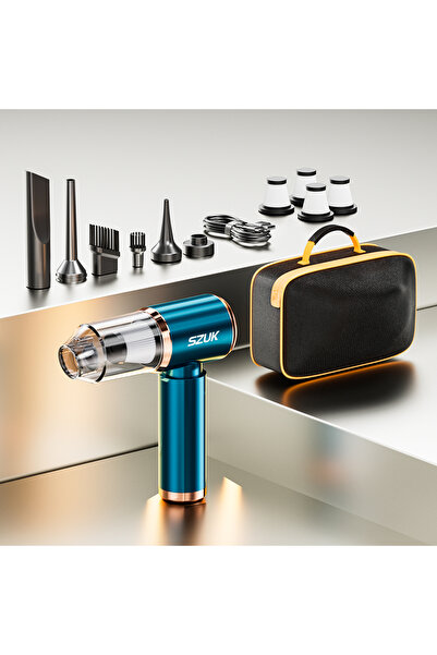 Choice1 Blue 4hapa bag SZUK Portable Car Vacuum Cleaner 165000Pa Powerful Wir...