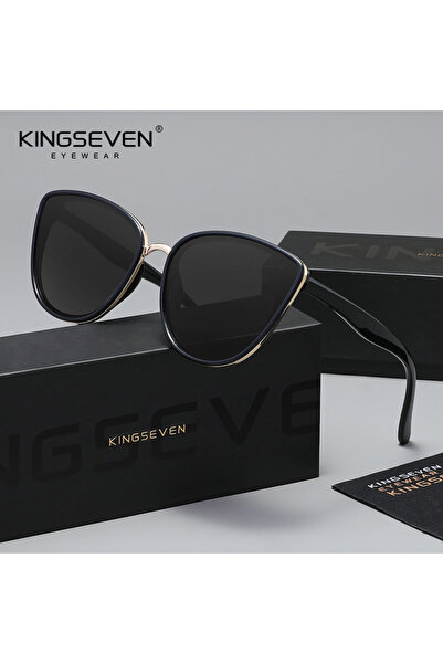 Choice نظارات شمسية نسائية أنيقة من KINGSEVEN باللون الأسود والرمادي، نظارات ...