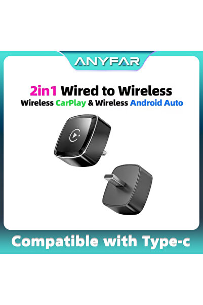 Choice Mini Box Type-c 2 in 1 Wireless CarPlay Type-c Adapter Android Smart D...