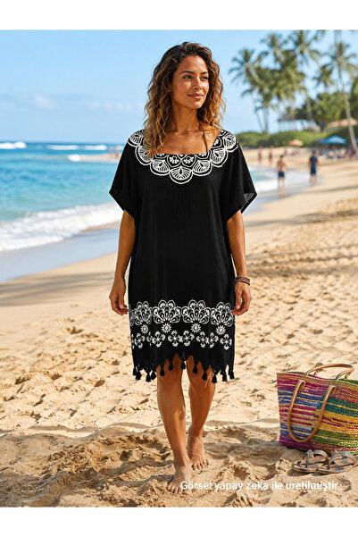 morche Wide Cut Plus Size Compatible Beach Dress