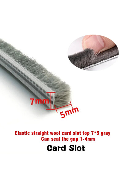 Choice4 10M Gray-7X5 10m/Roll Card Slot Seal Strip Sliding Windows Sash Doors...