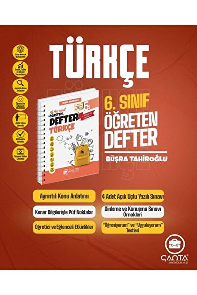 Çanta Yayıncılık 6.Sınıf Türkçe Okula Yardımcı Öğreten Defter 2025-2026