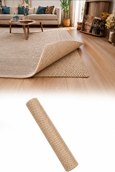 omilife Beige Thick Carpet Anti-Slip Carpet Underlay Non-Slip Base Protector ...
