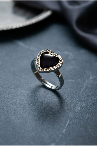 Begondio Stylish and Modern Design with Black Heart Minimal Adjustable Women'...