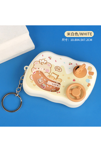 Choice3 B Mini Car Adventure Game Console Steering Wheel Keychain Pendant