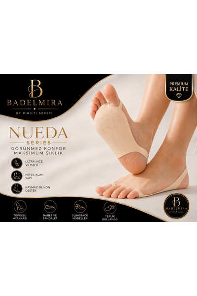 BADELMİRA Nueda Series Invisible Socks Skin-Colored Silicone Socks |   Non-Sl...