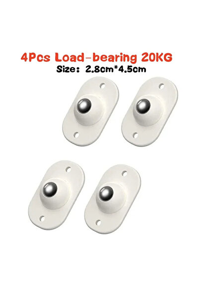 Choice A white-1 New 4Pcs Self Adhesive Mute Ball Pulley Universal Wheel Load...