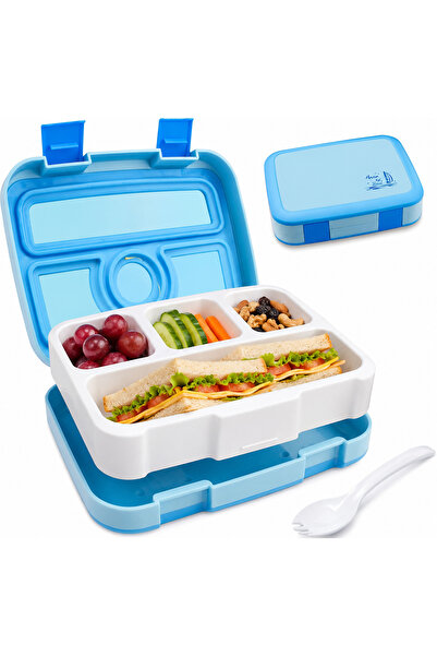 Beni World Beni Kids Bento Lunch Box 800ml with 4 Compartments, Leakproof, BP...