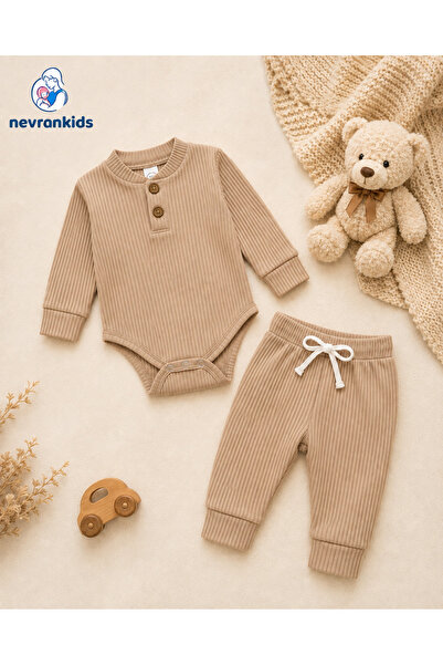 nevrankids Basic Badili Ribbed Bodysuit Set 3 Months - 2 Years