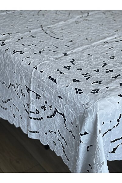 Tiniminatelier Özel Beyaziş Masa Örtüsü ve 12 Adet Peçetesi