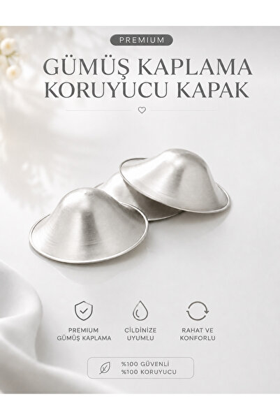 MOMMİECARE Gümüş Kaplama Göğüs Ucu Koruyucu Kapak