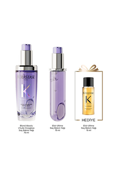 Kerastase Blond Absolu L’huile Cicagloss Saç Bakım Yağı Refill Seti L’huile C...
