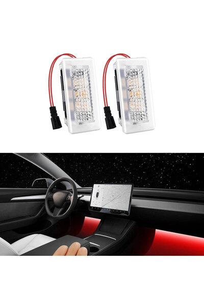Choice3 Red 2pcs For Tesla Model Y Model 3 Highland Ultra-Bright Interior Foo...
