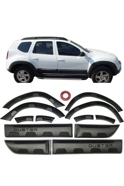 Niken Dacia Duster Kapı Koruma Ve Çamurluk Kaplaması Dodik Seti Plastik 2010-...