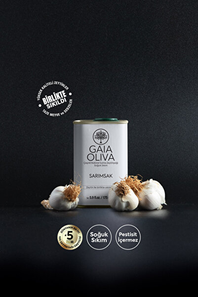 Gaia Oliva Sarımsak Çeşnili 175 ml Natürel Sızma Zeytinyağı (Yeni Hasat)