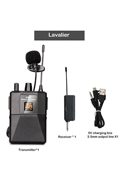 Choice Lavalier set UHF Wireless Headset Microphone with Transmitter Receiver...