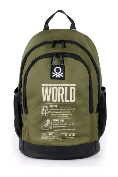 Benetton Double Compartment School Backpack 3826