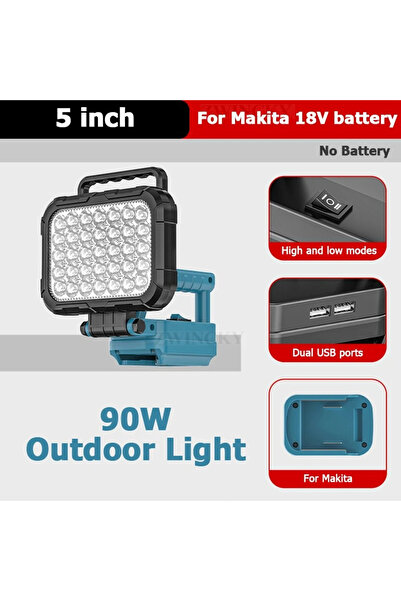 Choice3 For Makita 5inch LED Working Light Lantern For Makita 18V Li-ion Batt...