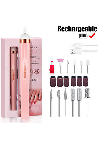 choice2 جهاز YIKOOLIN المحمول للعناية بالأظافر من Pink-Plus مع 4 سرعات وقاطع ...