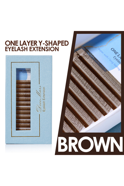 Choice16 6-15MIX 0.07mm C Brown DeceMars Brown 2D Y One Layer Y- Shape Small ...