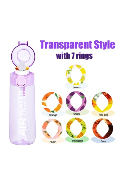 Choice 750ml 7 rings Clear Purple 750ml/25oz Fruit Flavor Water Bottle 0 Suga...