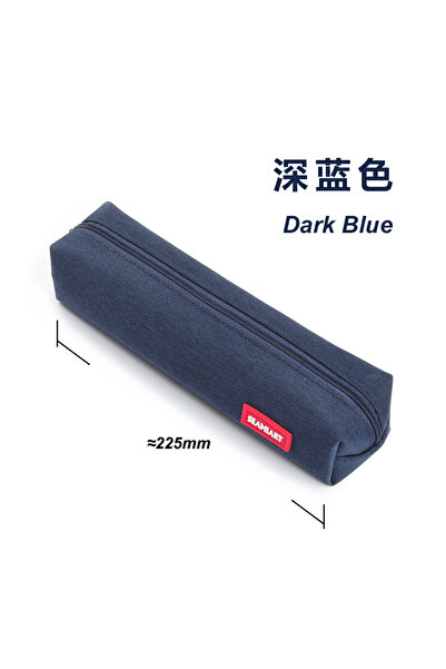 Choice Dark Blue SeamiArt 1pc Small Solid Color Simple Zipper Kawai Pencil Ca...