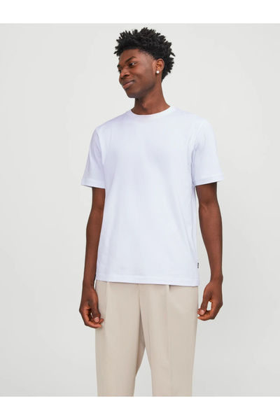 Jack & Jones Jjeurban Edge Tee Ss O-Neck White Men's T-Shirt 12254412