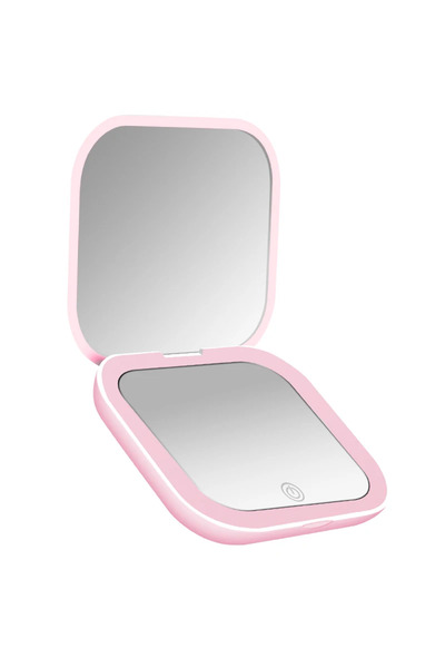 Choice L26-Pink Compact Mini Gift Vanity Folding Cosmetic Mirror with Lights ...