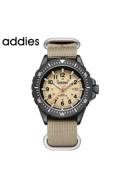 Choice khaki ADDIES 2026 New Men's Sports Quartz Watch Nylon Strap Swimming W...