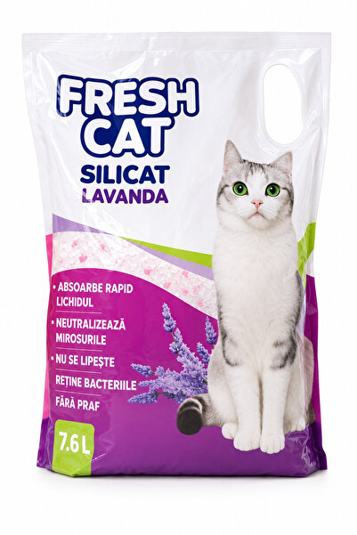 Fresh Cat Asternut pentru Pisici Silicat Lavanda-7.6L