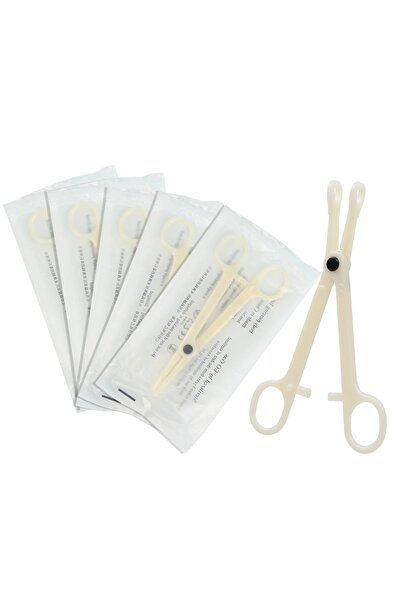 Choice 5pcs 5pcs Disposable Piercing Clamp Rounded Body Piercing Tools Forcep...