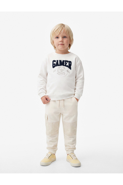 Koton Shardonlu Long Sleeve Crew Neck Embroidered Sweatshirt