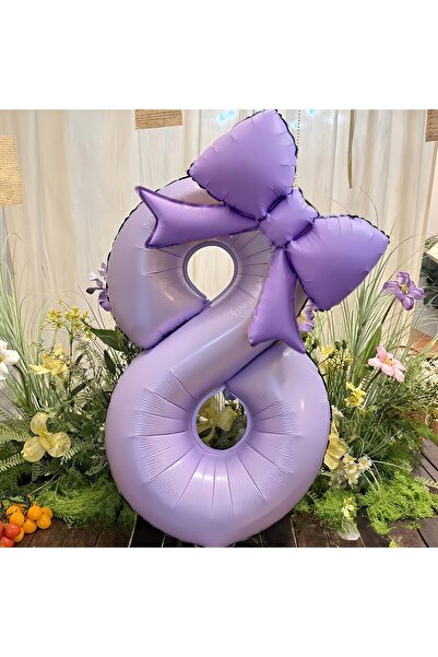 choice2 NUMBER 40inch HG9151-8 2pcs 40inch Cream Purple Number 0-9 Balloon wi...