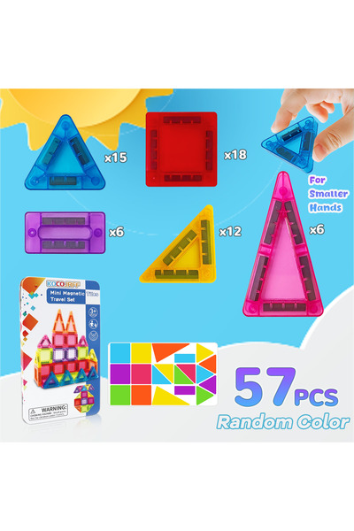 choice2 57 pieces Mini magnetic building blocks toy, with a metal box for eas...