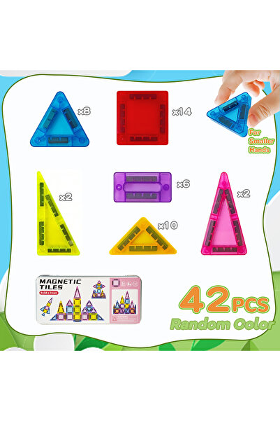 Choice 42 pieces Mini magnetic building blocks for children, portable magneti...
