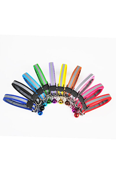 Choice9 10pcs random colors Reflective Cats Bells Collars Adjustable Dog Leas...