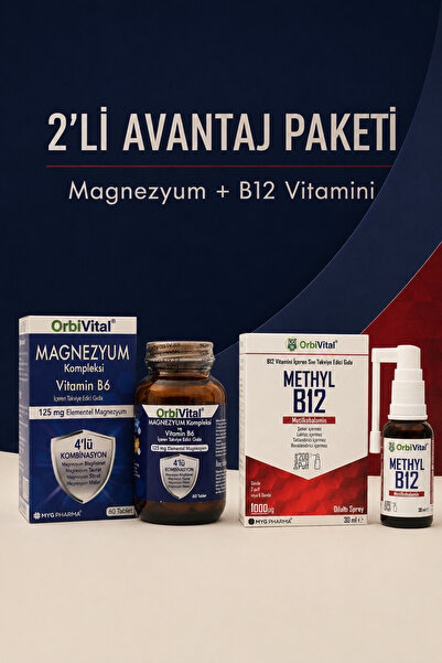 OrbiVital Avantaj Paket Magnezyum+B12 Vitamini