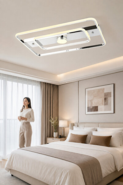 ESSLİGHT MİNA 60 LIK LED AVİZE 3 RENK IŞIK MOD MODERN DEKORATİF AYDINLATMA
